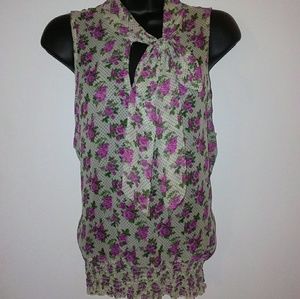 💄Sheer Floral Dress Top.💄
